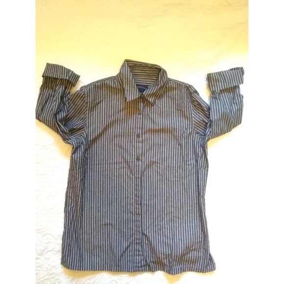 Charter Club Striped 3/4 sleeve button up shirt cotton women's size 6 - Picture 6 of 11